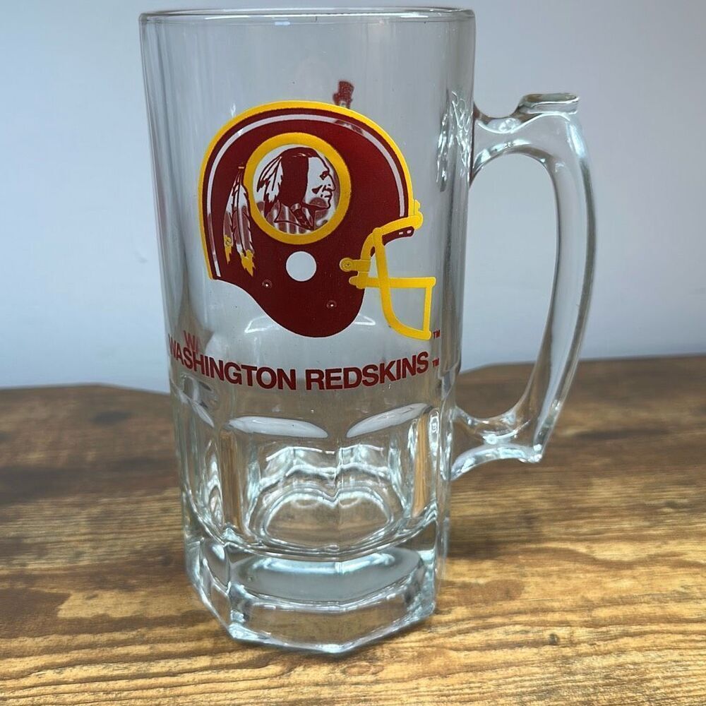 Washington Redskins Glass Mug Vintage Beer Stein‎ Slim Jim NFL Football